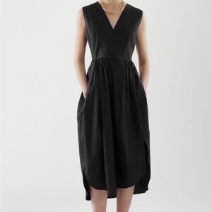 COS Navy Sleeveless Midi Dress